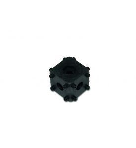 Profile connection cubes black for PU 25 (fourfold - star connector)