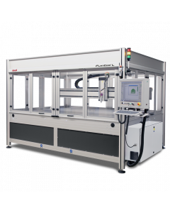 CNC-Fräsmaschine FlatCom Serie L 250 Abb. zeigt die CNC-Maschine mit CNC-Bedieneinheit, Schaltschrank und Spindelmotor, jedoch als Zusatzoption!